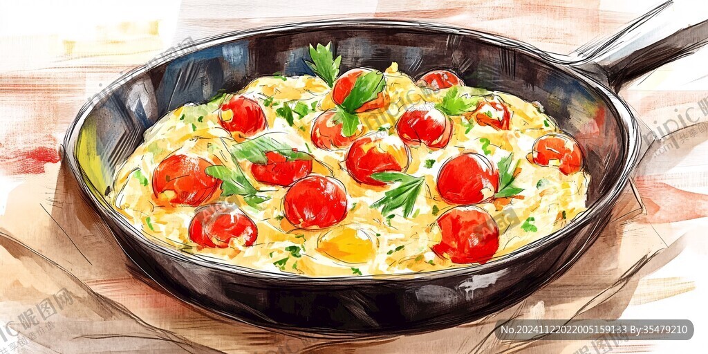 疙瘩湯插畫