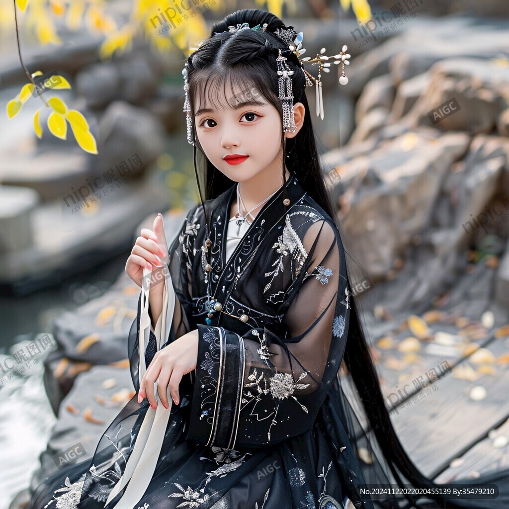 換裝漢服女孩
