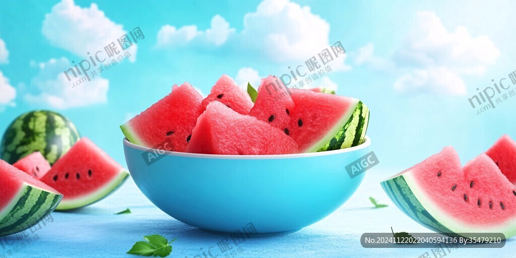 夏季涼爽吃西瓜