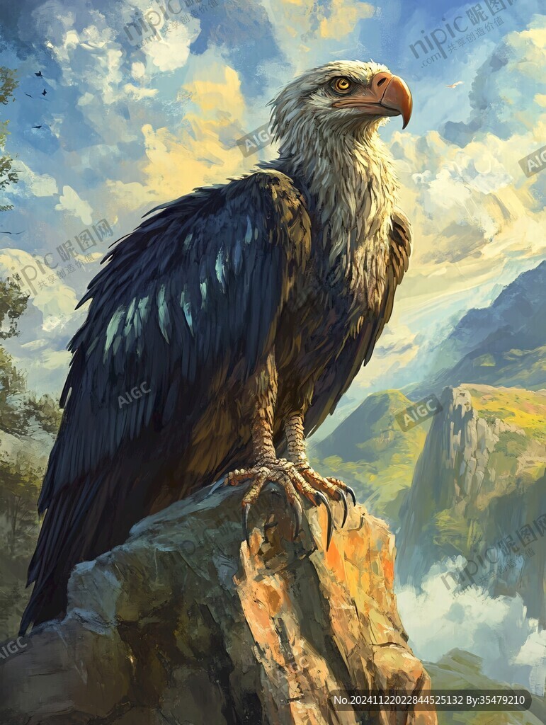 雄鷹插畫