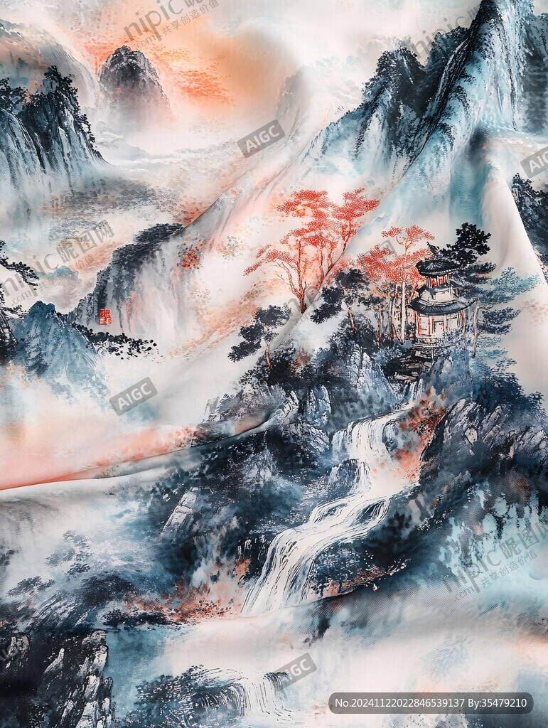 奢華質感山水裝飾畫
