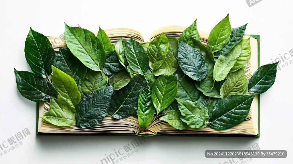 植物書本背景