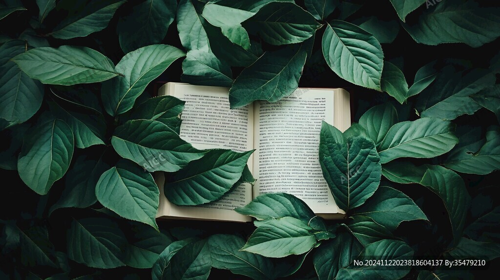 植物書本背景