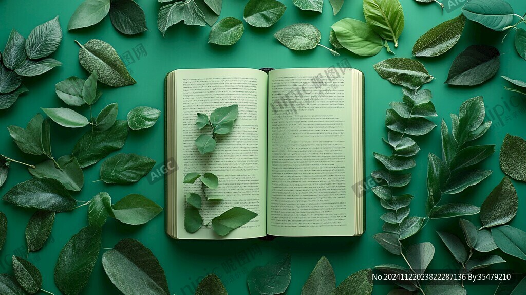 植物書本背景