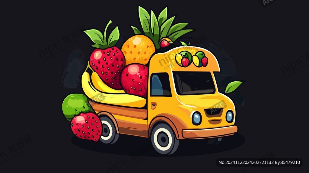 卡通水果車