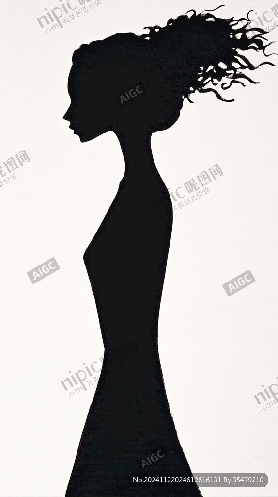 婦女剪影美女剪紙