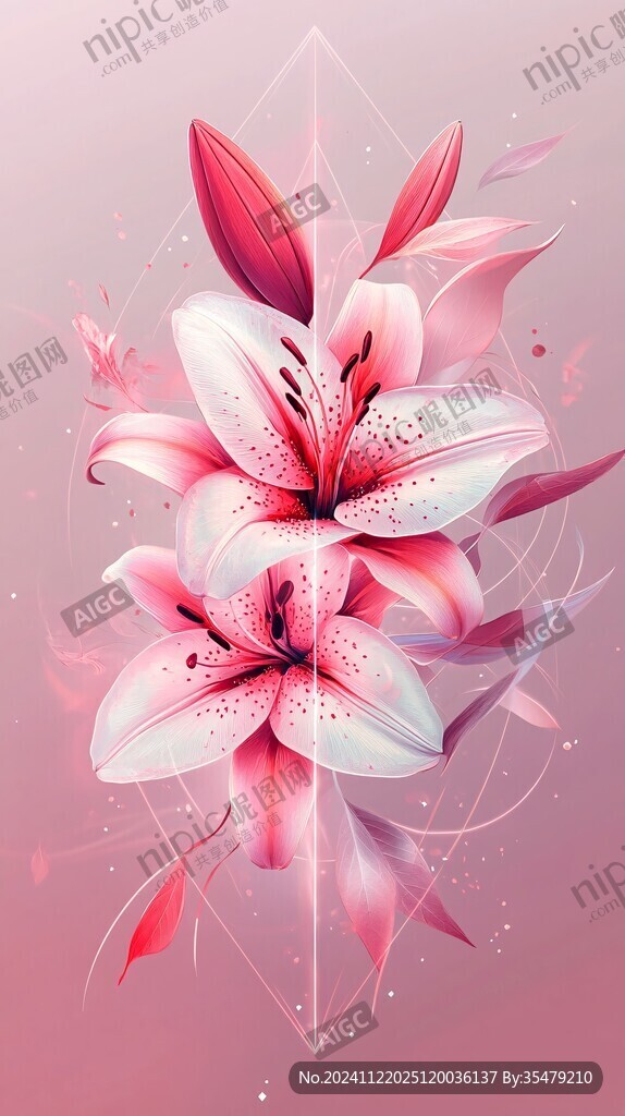 百合包裝插畫(huà)