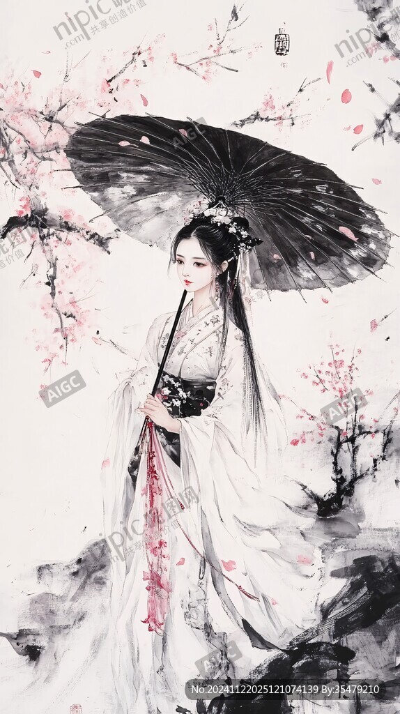 古風拿傘美人