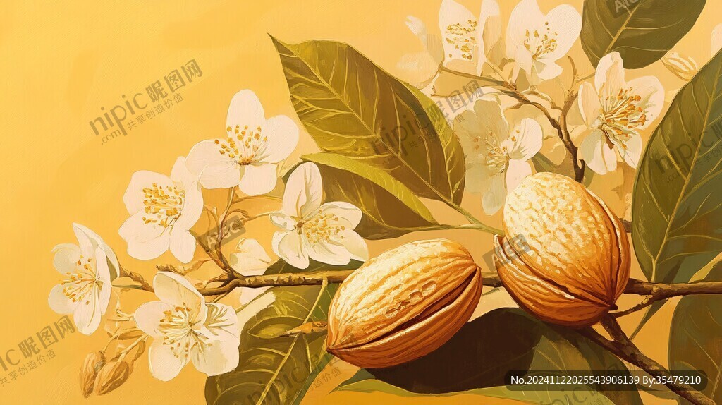 巴旦木插畫