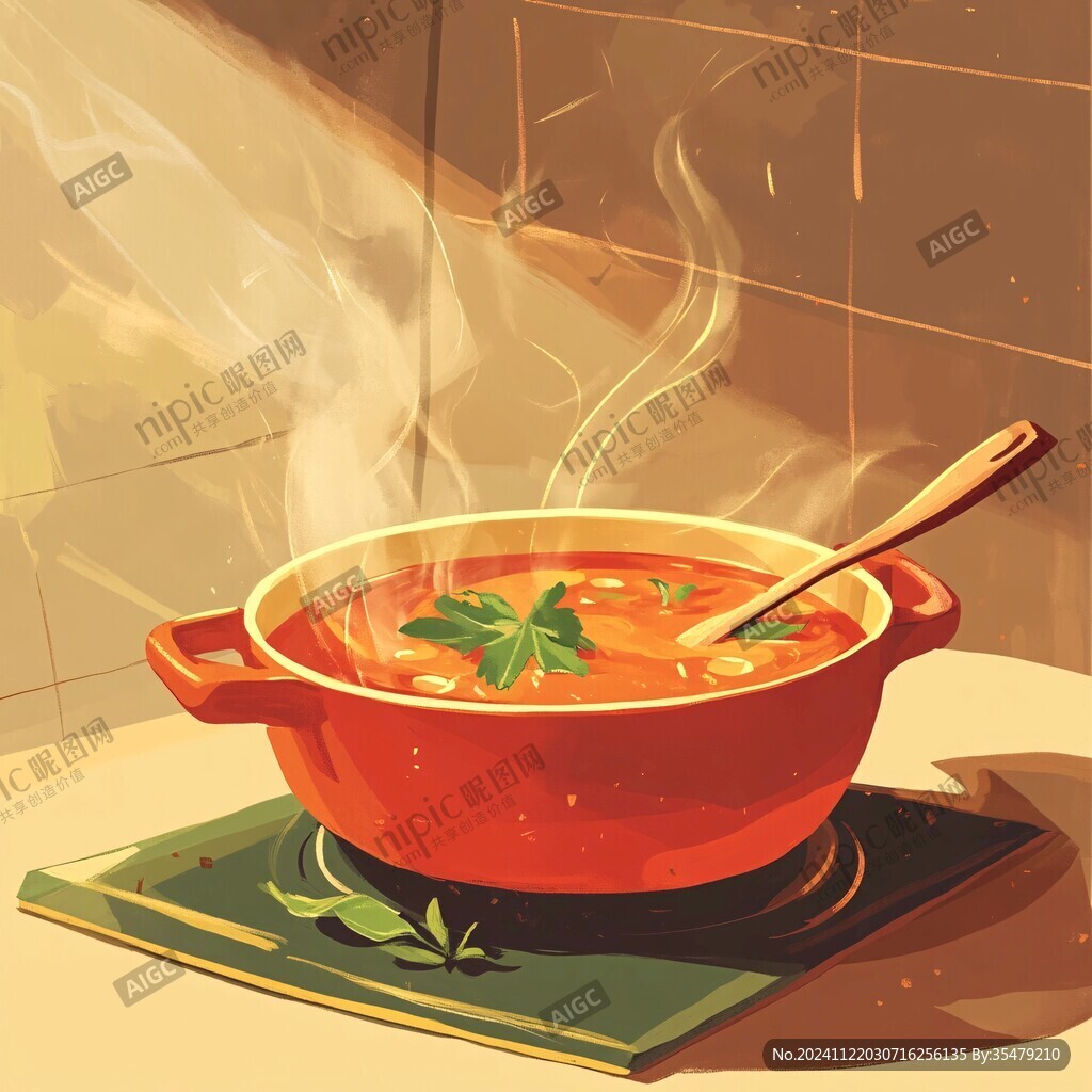 煮湯插畫