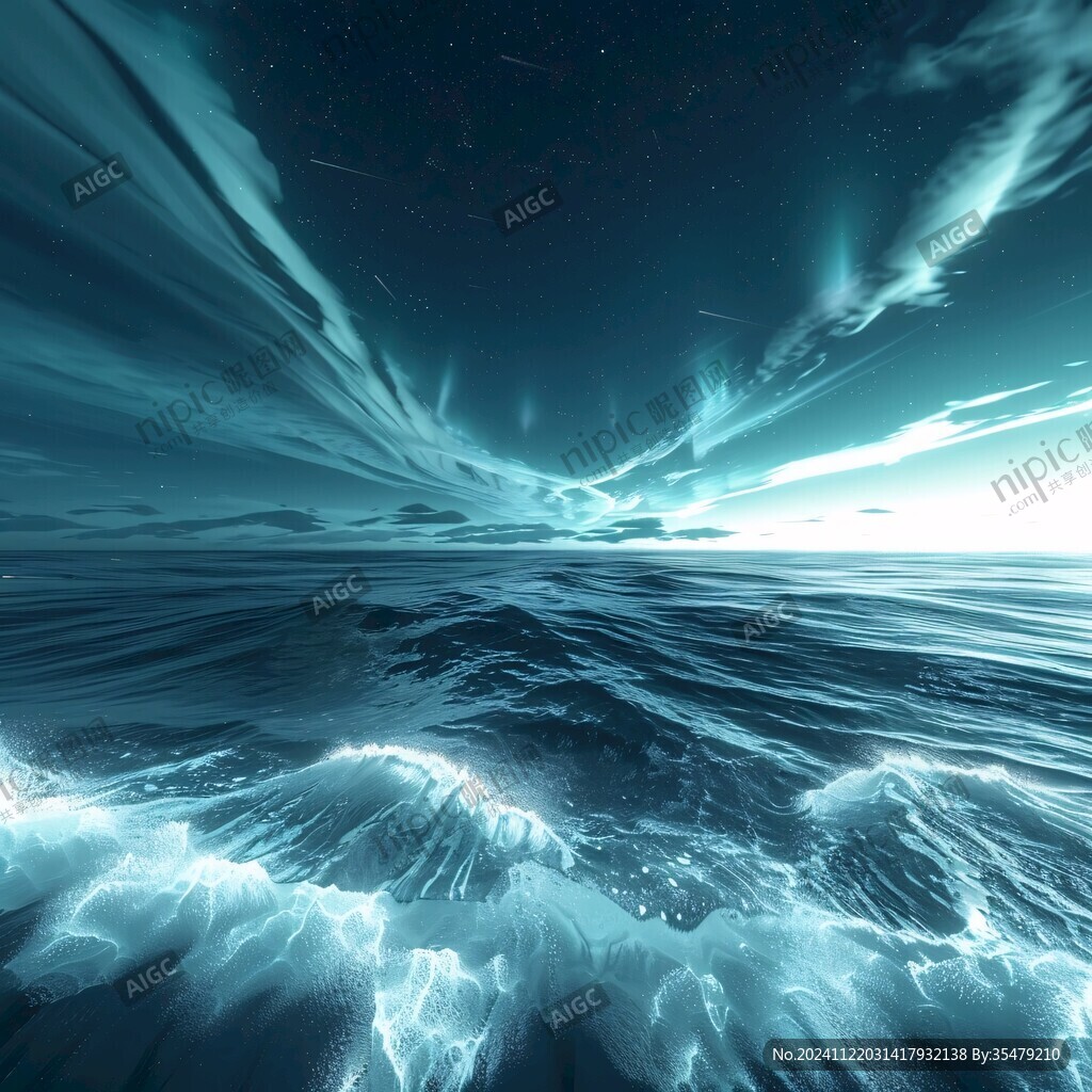 大海星空夢幻背景