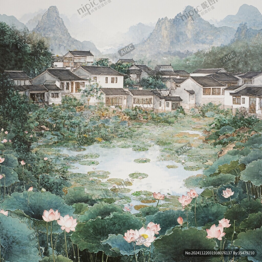 水彩手繪廣西