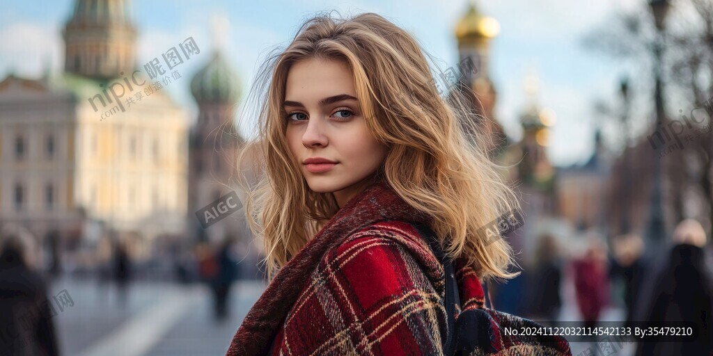 俄羅斯美女莫斯科旅游