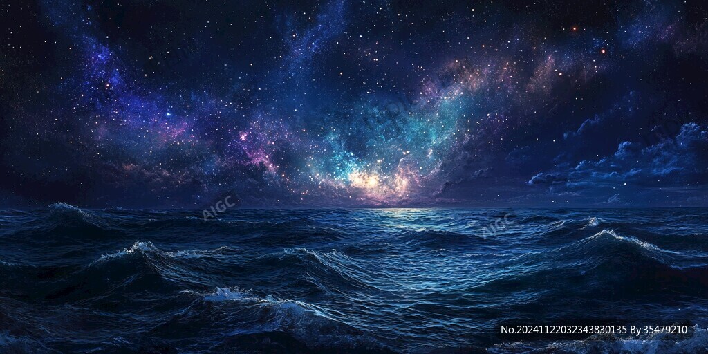 夢(mèng)幻海上夜景