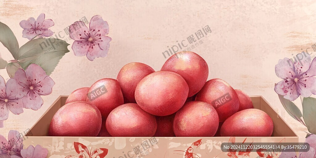 水蜜桃包裝插畫
