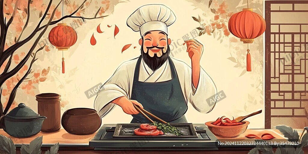 新中烹飪插畫