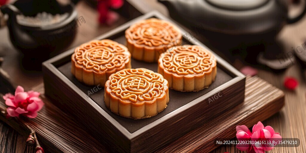 中秋月餅場(chǎng)景圖