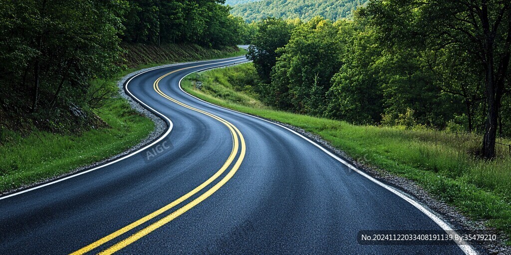 彎曲的行車道