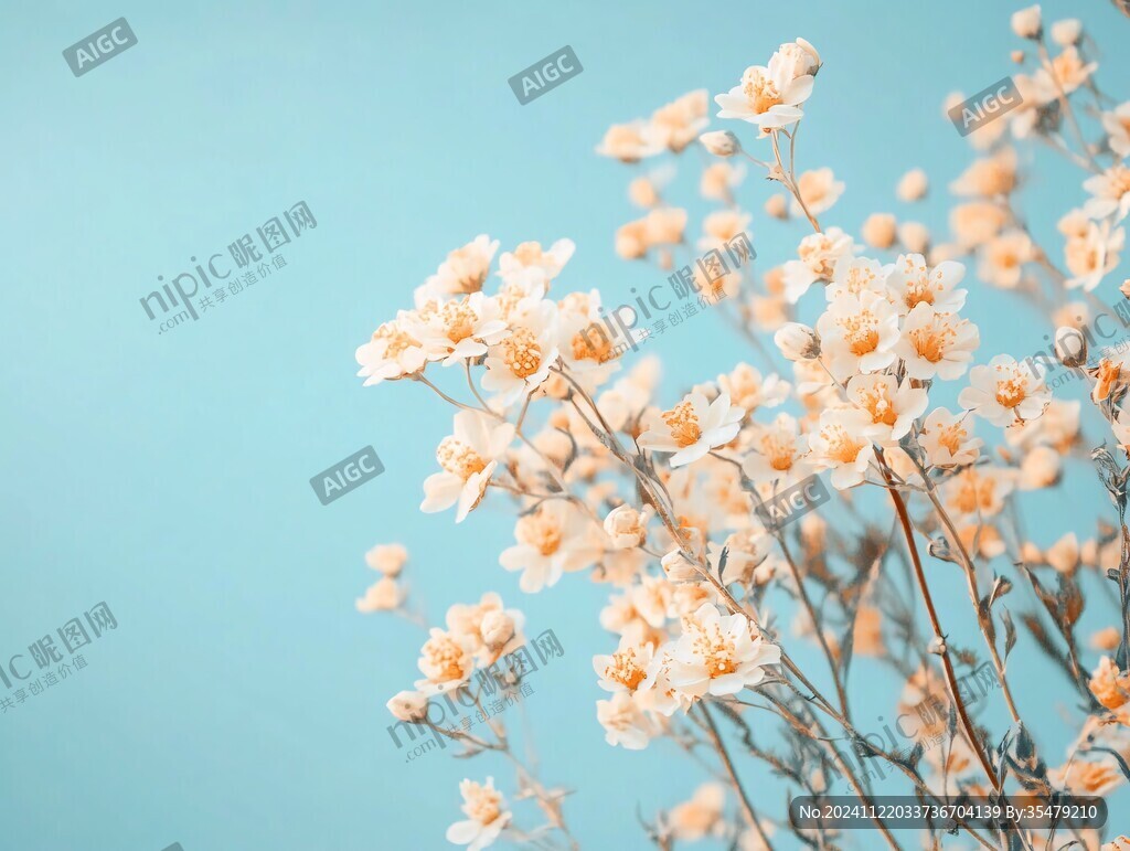 唯美滿天星花枝