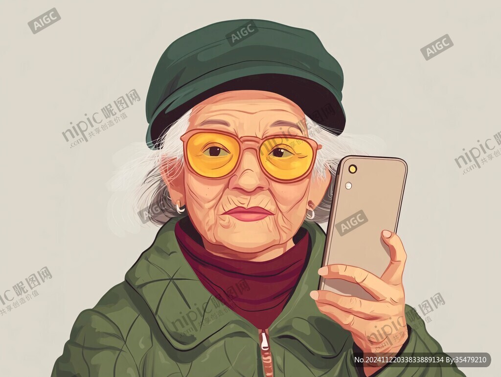 奶奶插畫