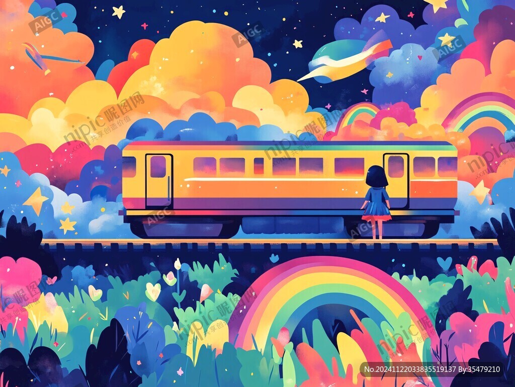 地鐵插畫