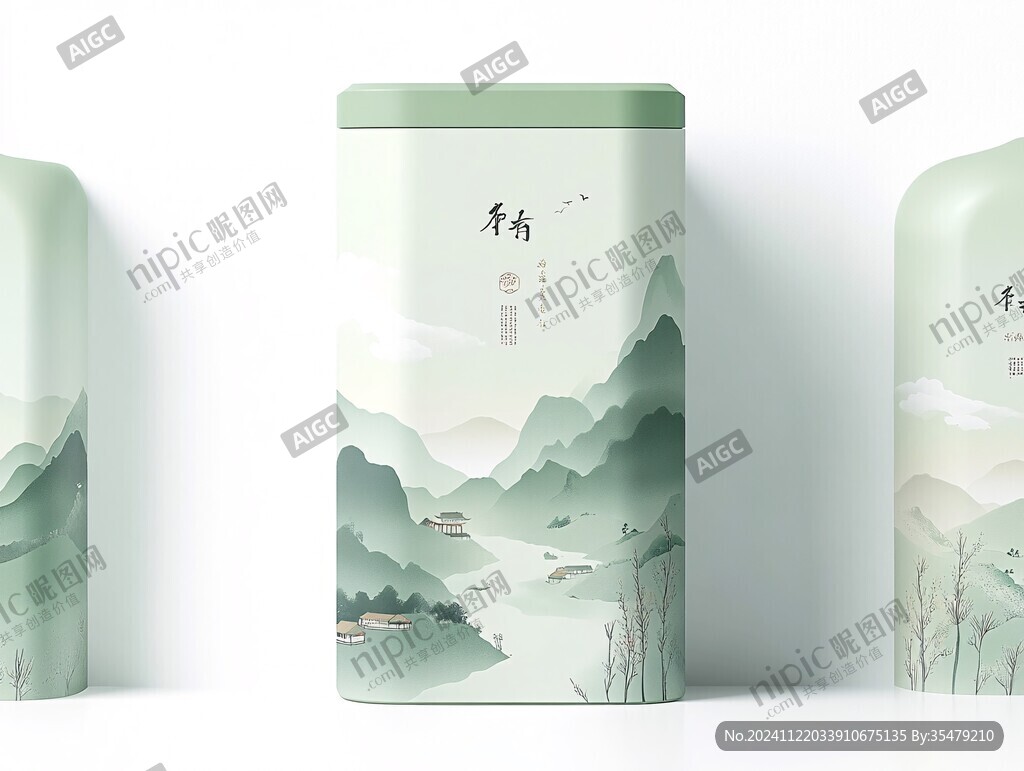 碧螺春插畫包裝設計