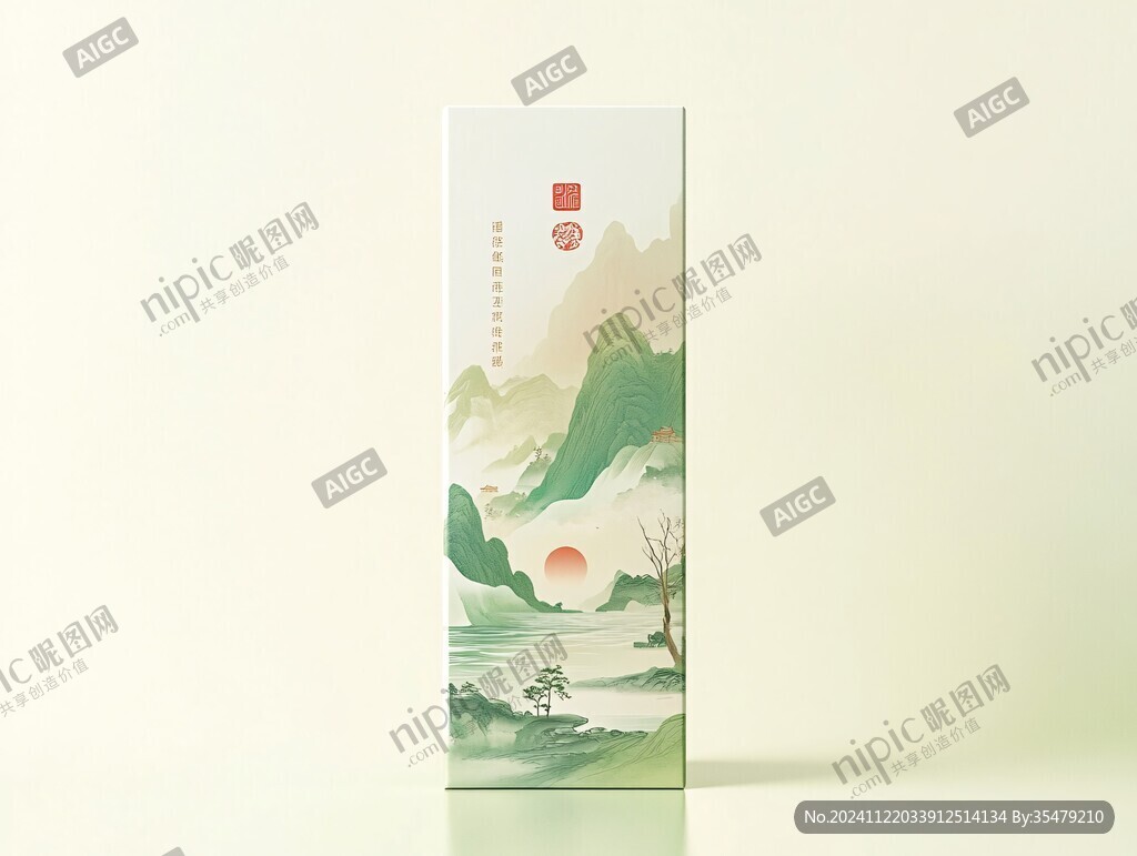 云霧茶插畫包裝設(shè)計