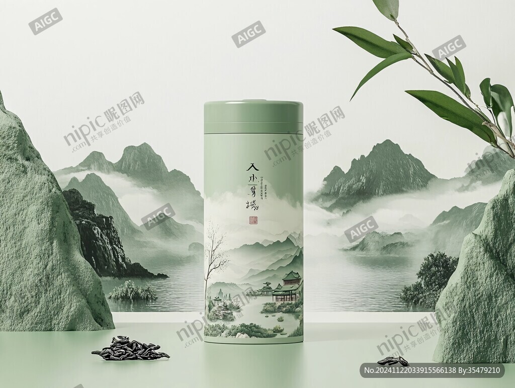 碧螺春插畫包裝設計