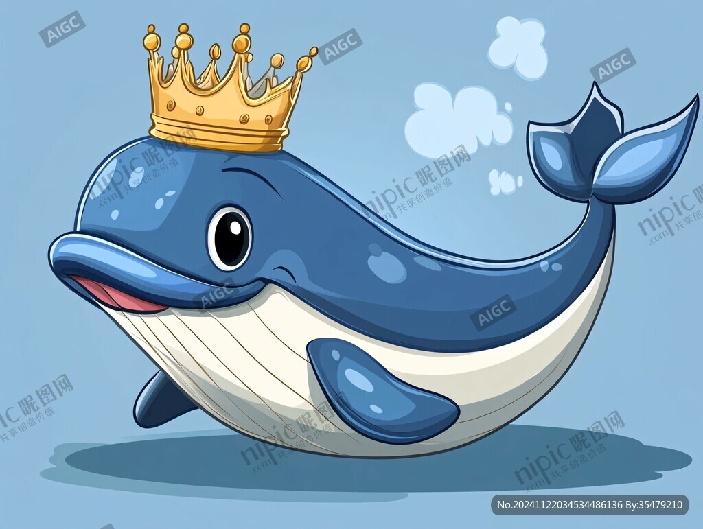 卡通鯨魚圖