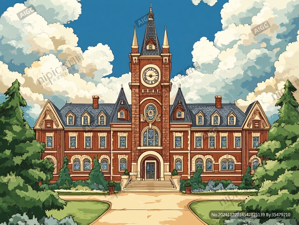 普林斯頓大學插畫背景