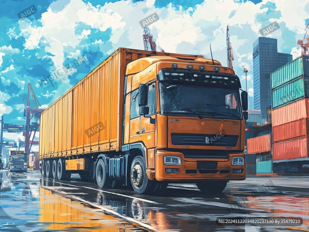 貨車插畫