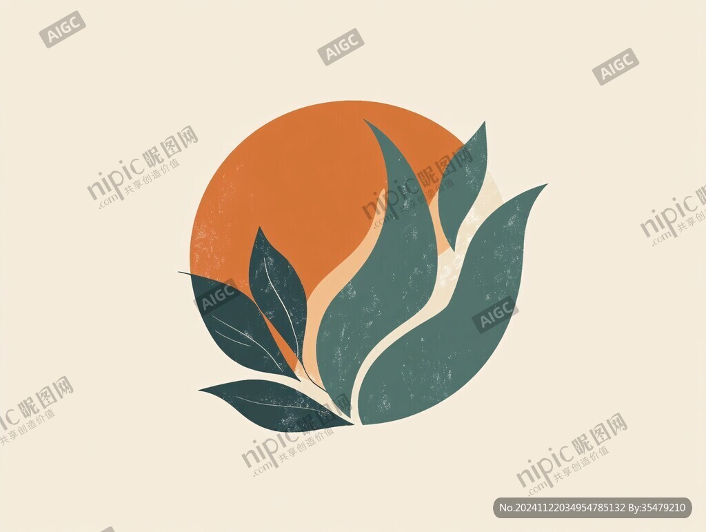 植物扁平插畫