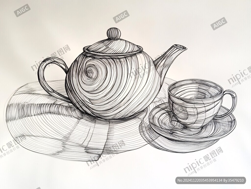 茶壺速寫