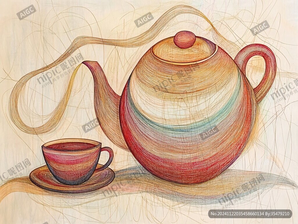 繪畫茶壺