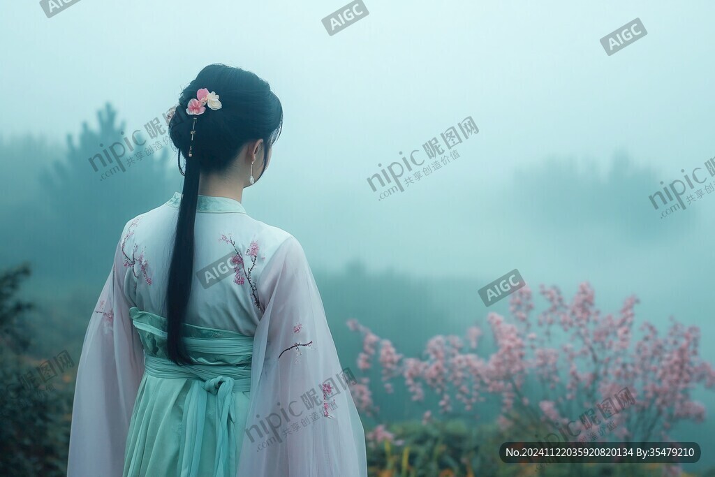 青衣背影