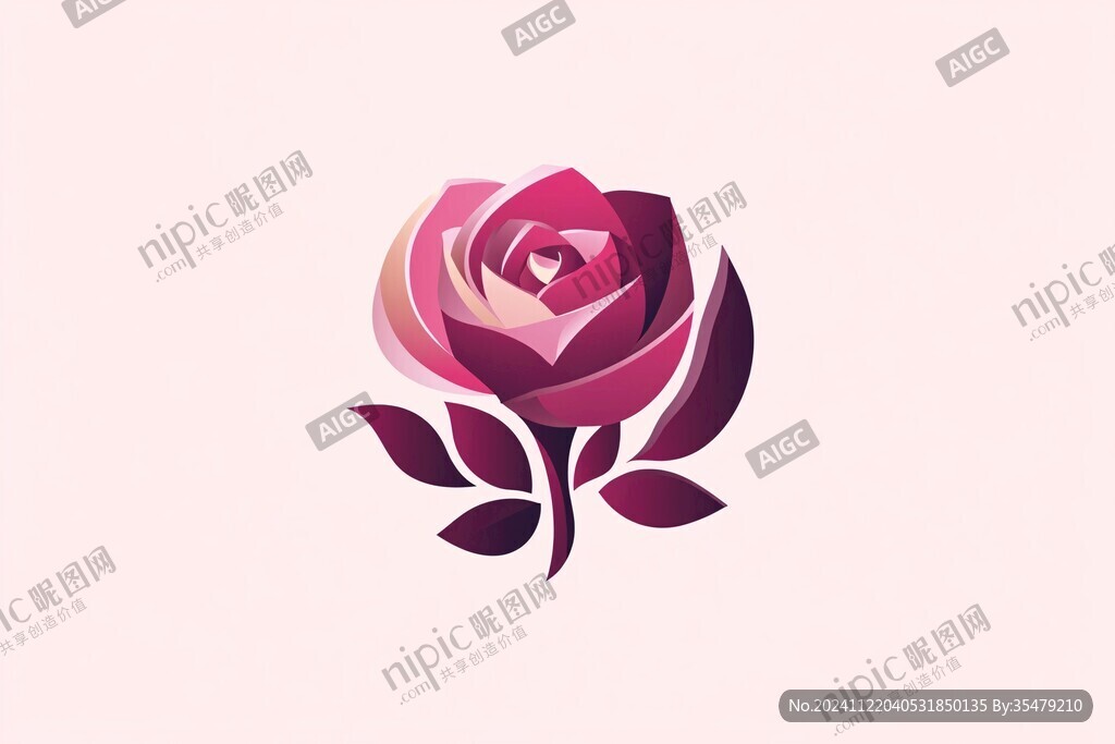 玫瑰花標志設(shè)計