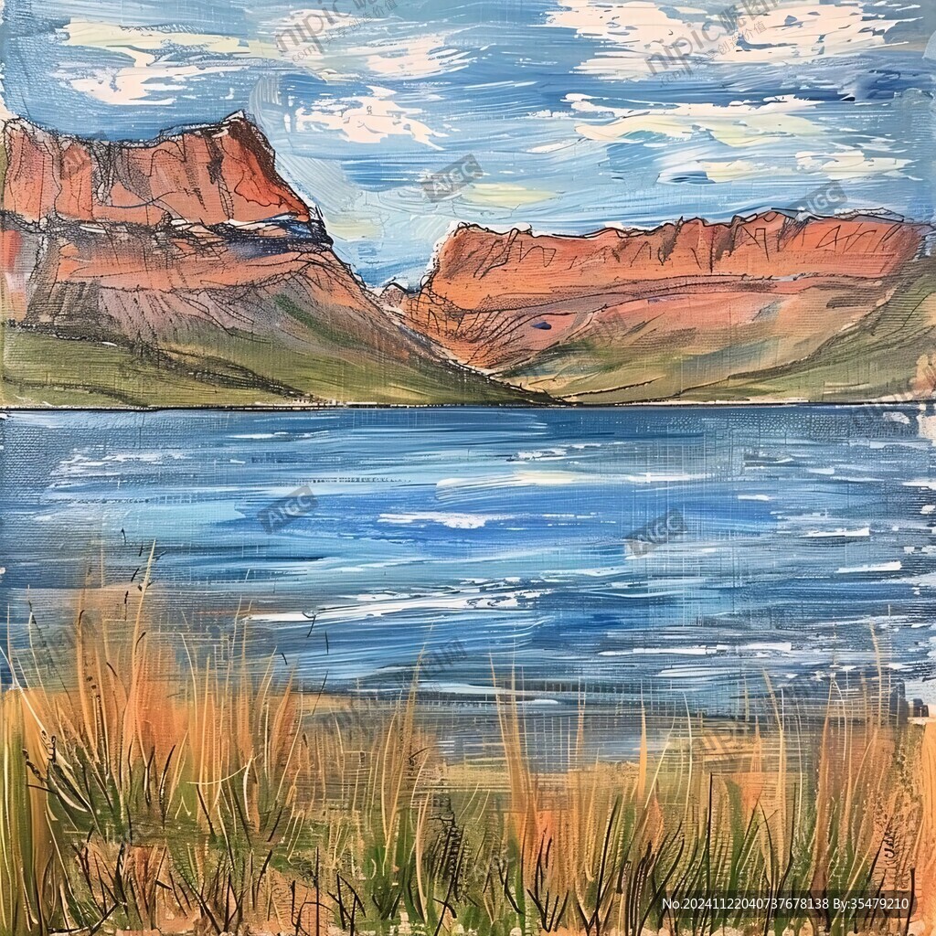 手繪山湖