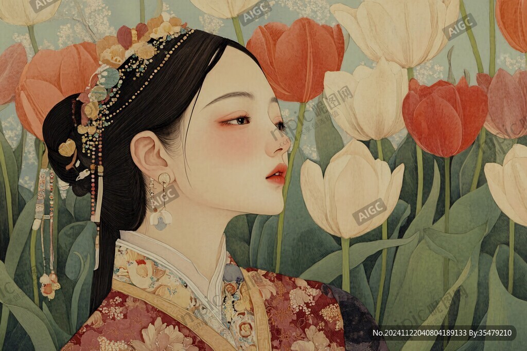 宮廷系列人物插畫