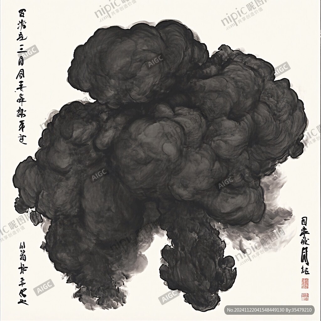 煙墨裝飾畫