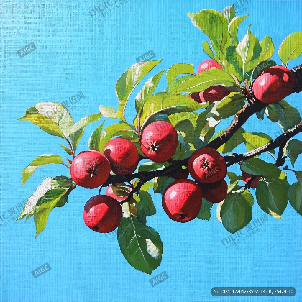 藍天綠葉紅果