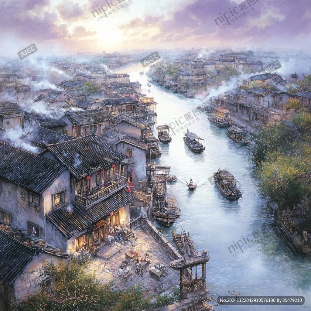 巨幅烏鎮(zhèn)風(fēng)光