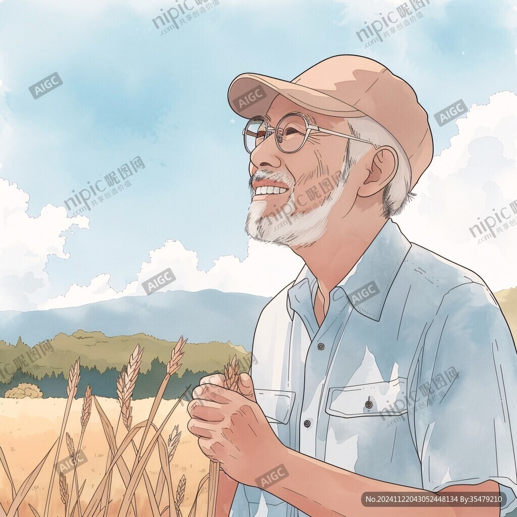 農(nóng)民雜糧插畫