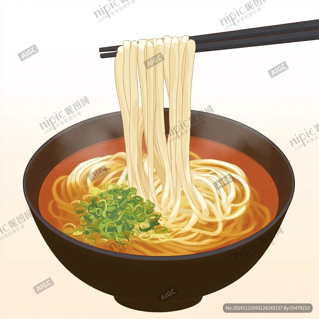苦蕎掛面插畫