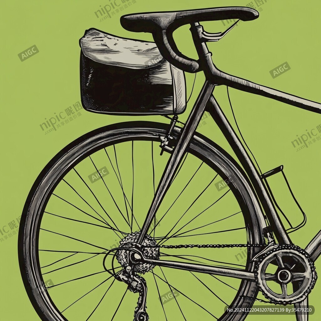 插畫(huà)自行車(chē)