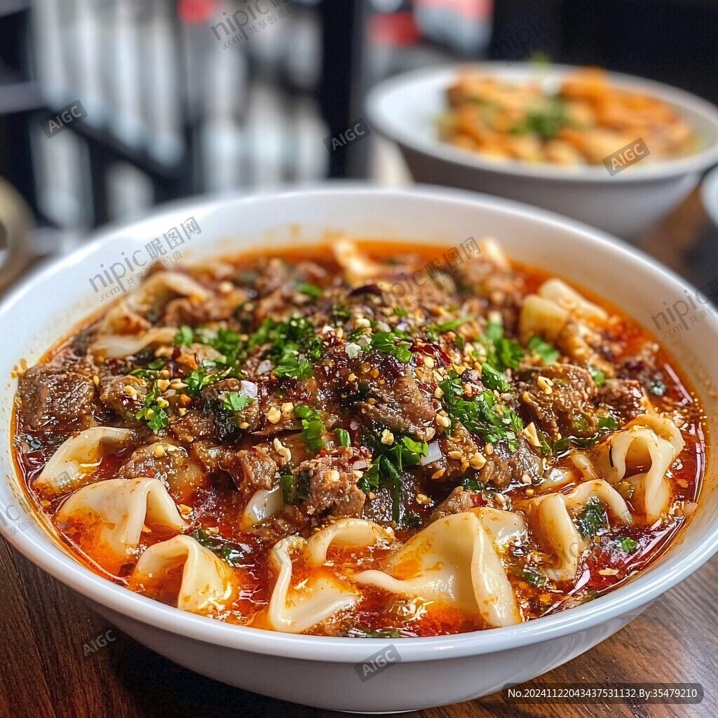 香辣牛肉刀削面