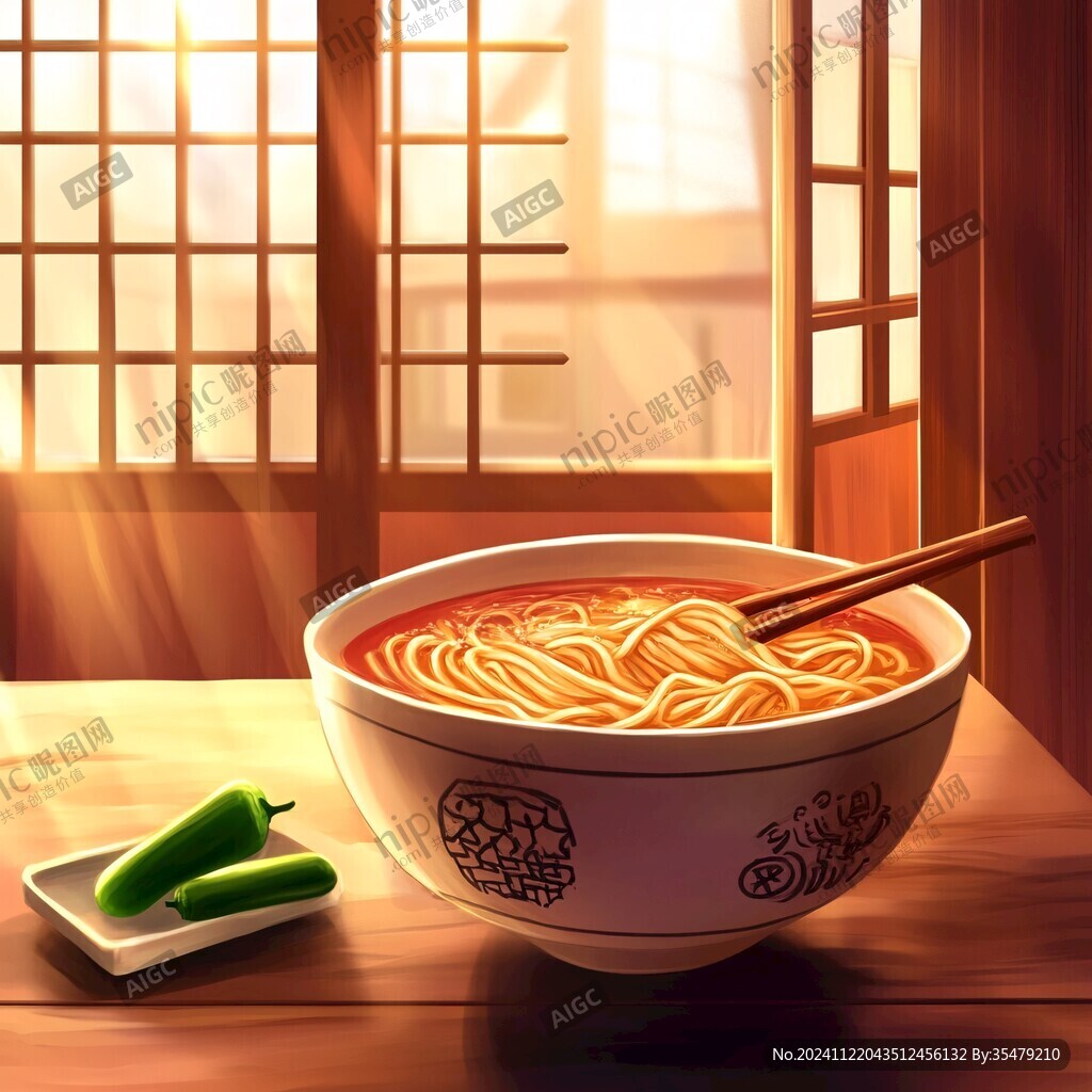 一碗面插畫