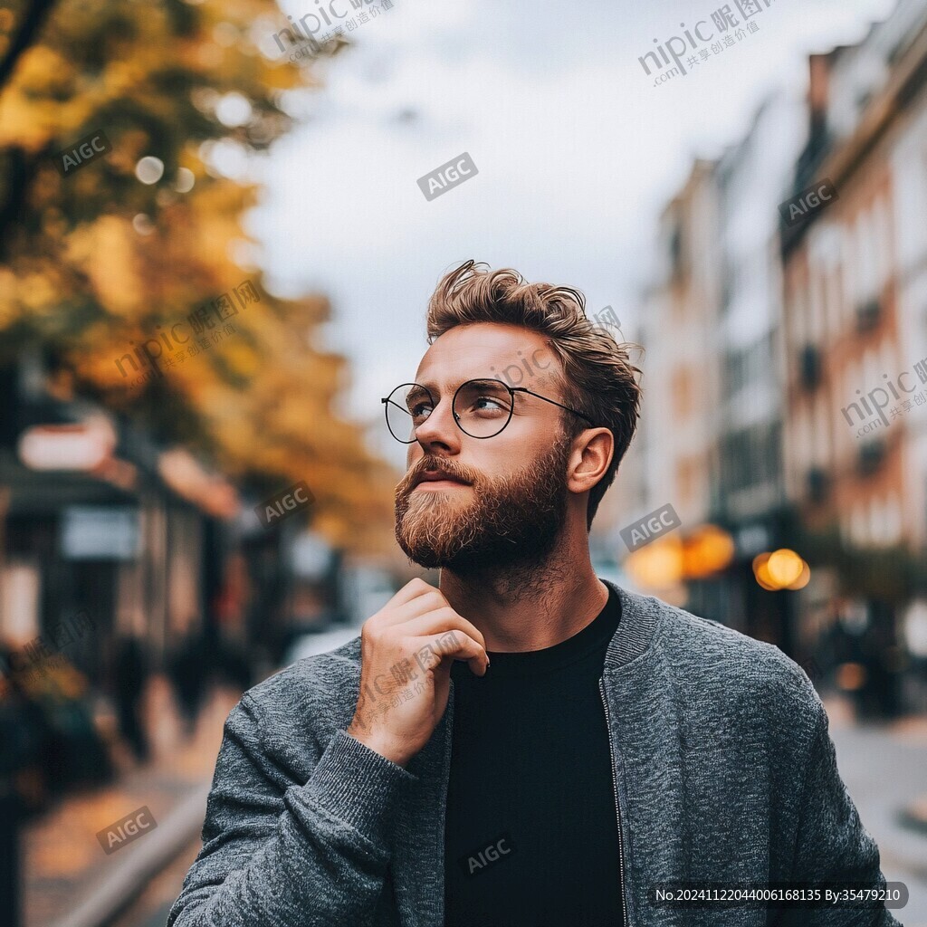 望著遠方的男人頭像