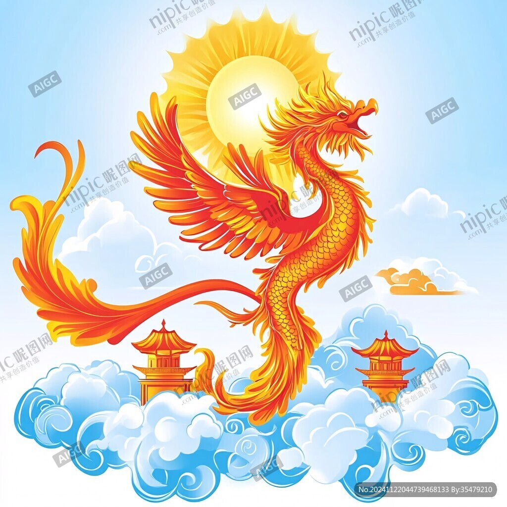 龍鳳裝飾圖