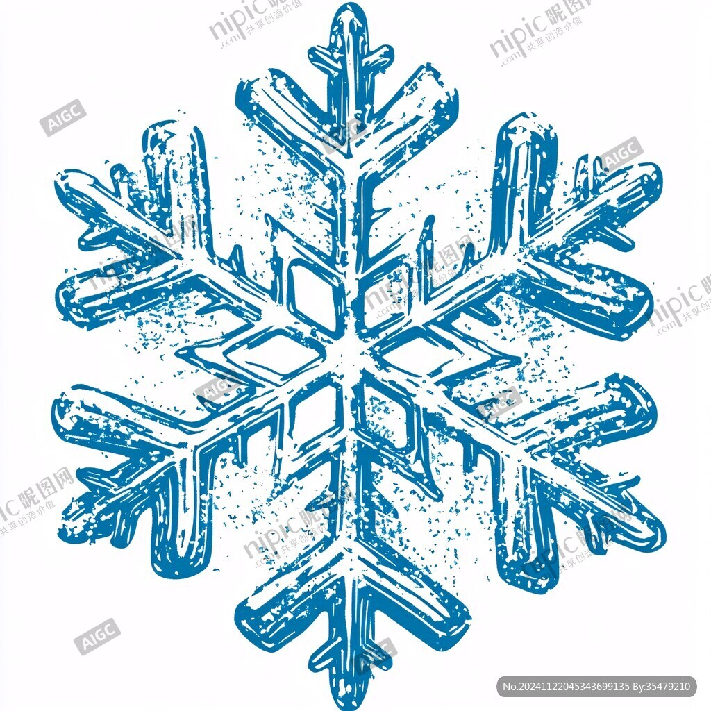 雪花印花圖