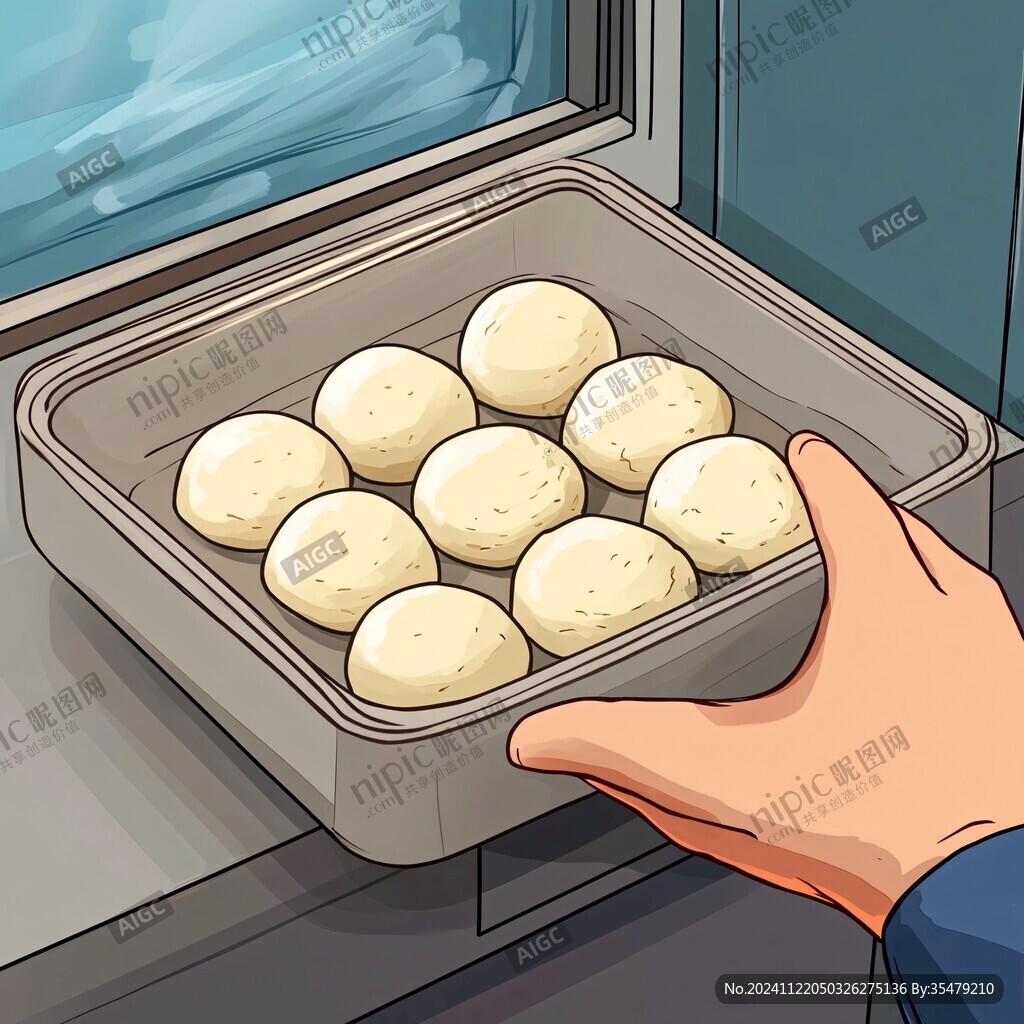 蒸饅頭插畫